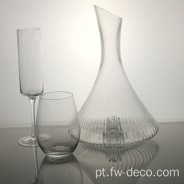 Crystal Ripple Wine Glass Decanter